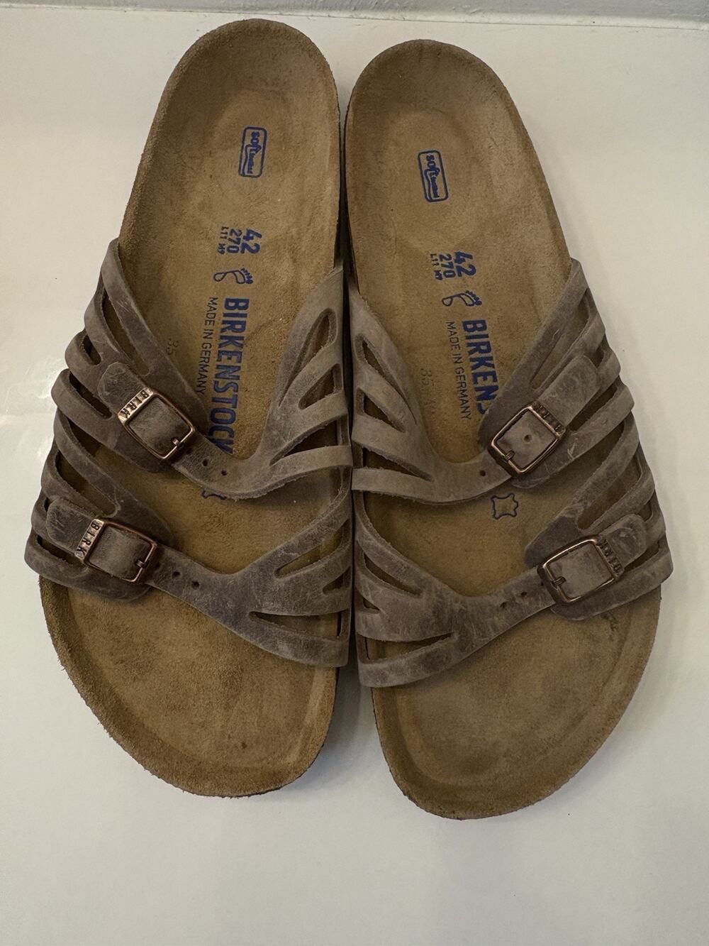 Birkenstock Granada Brown Sandals EU 42 Women’s 11 or Men’s 9 Made In Germany